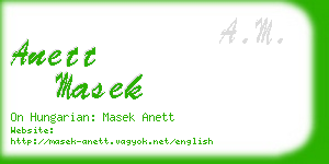 anett masek business card